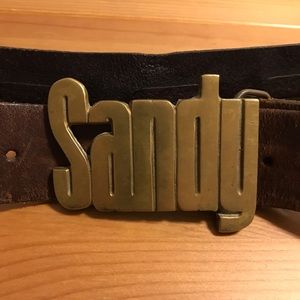 Sandy Vintage Brass Belt Buckle